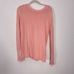 Lululemon Peachy Orange Bring It Backbend Open Back Pullover Sweater